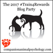 The 2017 #Train4Rewards Blog Party button
